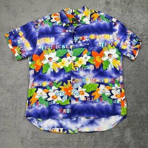 Jam’s World Men’s Hawaiian Floral Tropical Button-Down Shirt